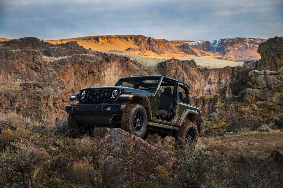 The 2024 Jeep Wrangler Willy's seen from a low angle