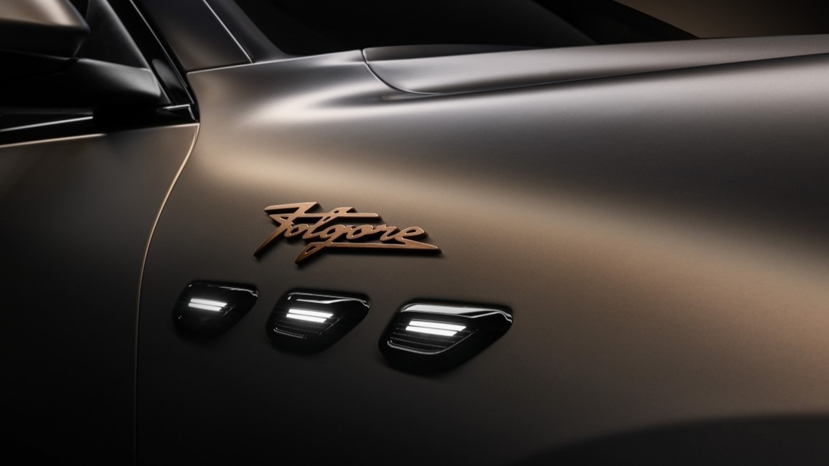 The signature portholes of the 2024 Maserati Grecale Folgore