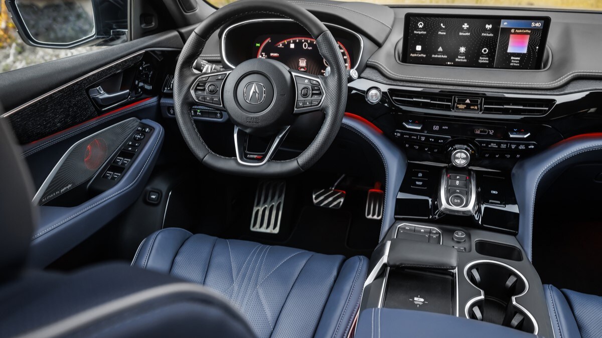 The interior of the Acura MDX Type S