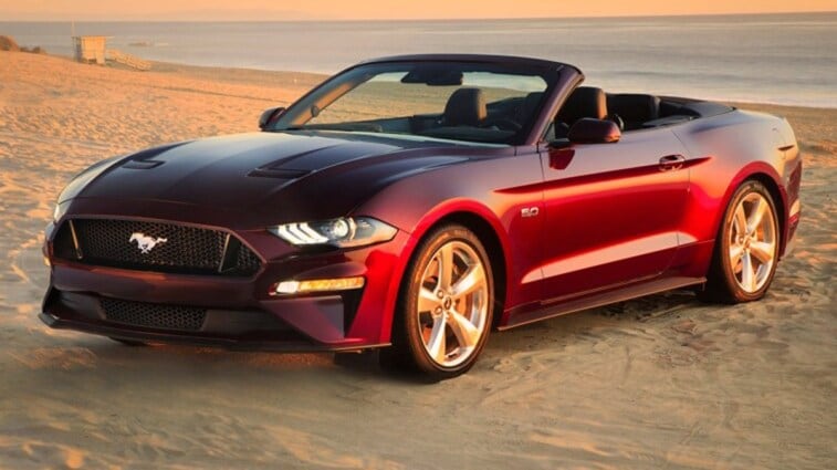2018 Ford Mustang Convertible in red