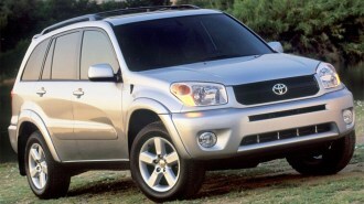 The 2004 Toyota RAV4 seen from a front quarter angle