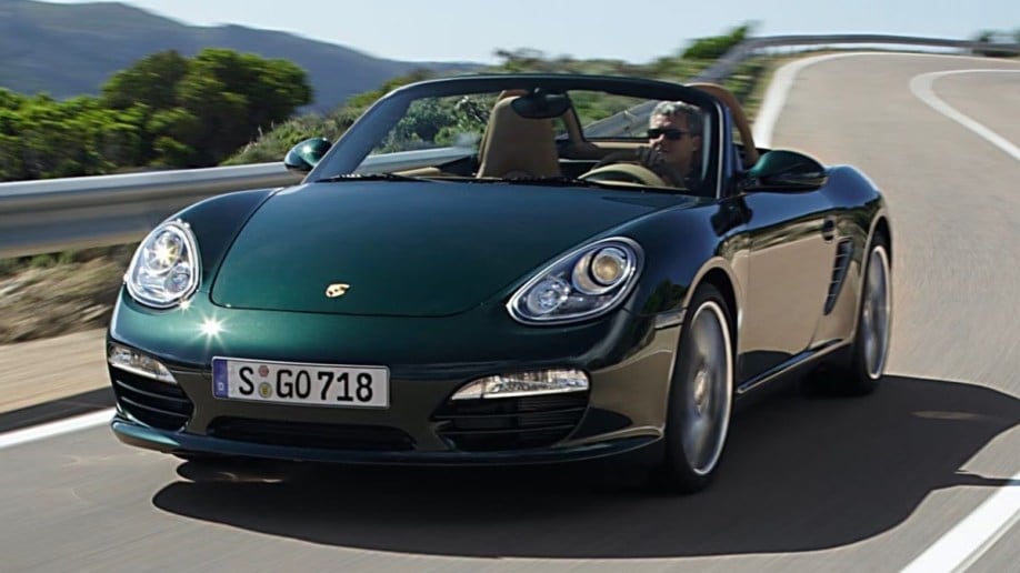 2008 Porsche Boxster in green.