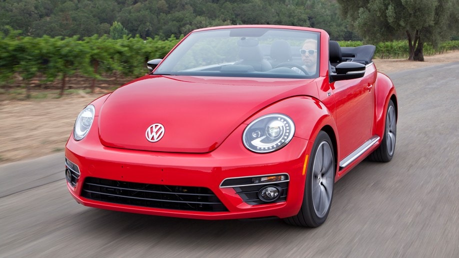 2017 Volkswagen Beetle Convertible in red.