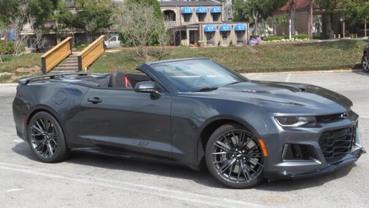 2017 Chevrolet Camaro in grey.