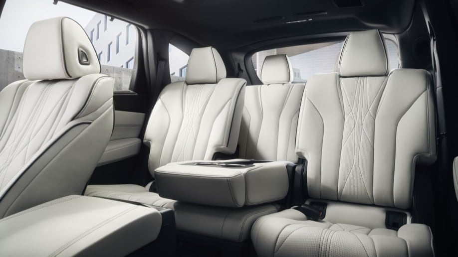 The rear seats of the Acura MDX
