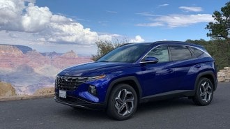 2022 Hyundai Tucson with Grand Canyon in the background.