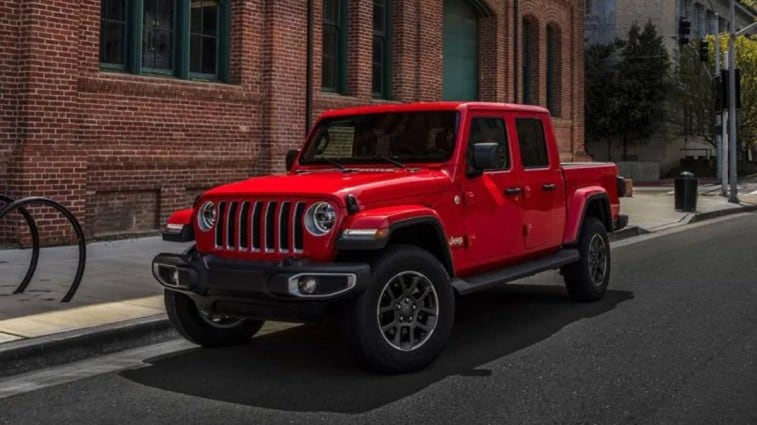 2023 Jeep Gladiator in red.