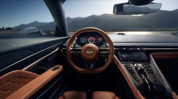 The cabin of the 2024 Aston Martin DB12