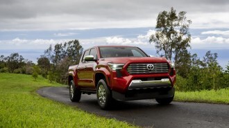 The 2024 Toyota Tacoma seen from a front quarter angle