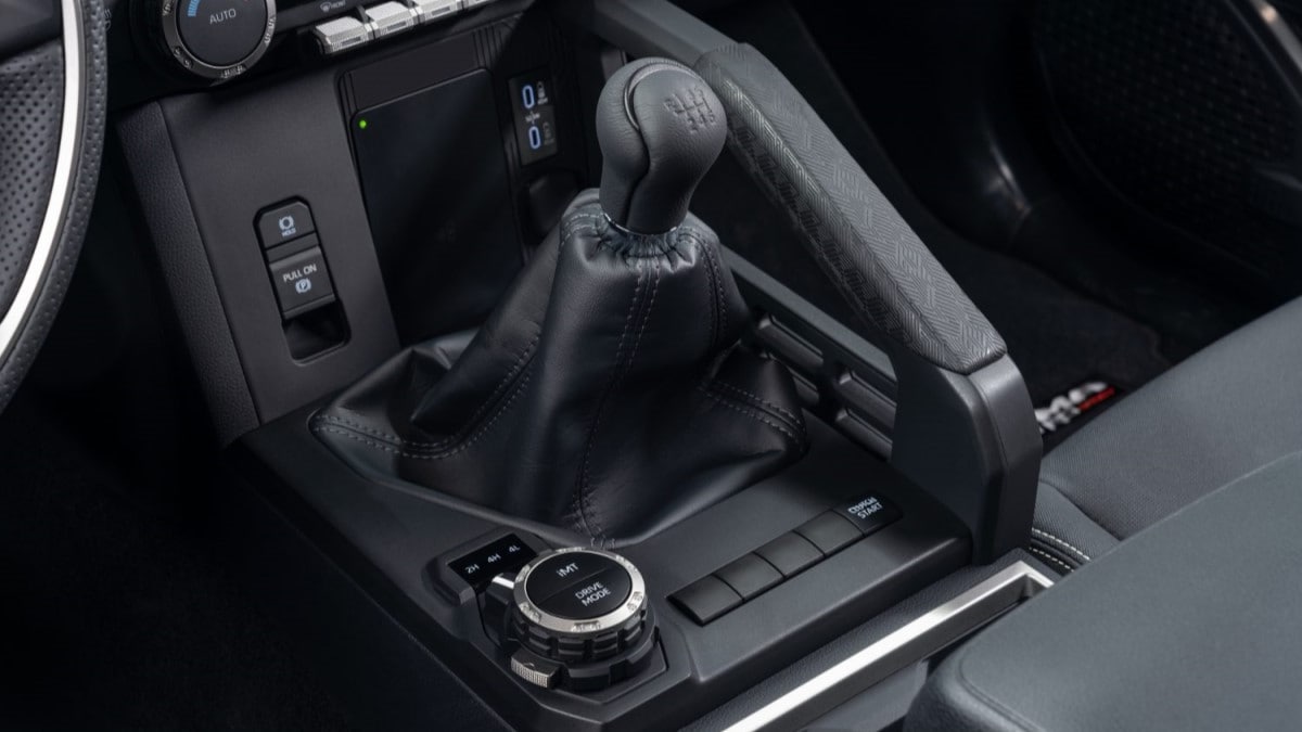 The 2024 Toyota Tacoma's optional manual transmission