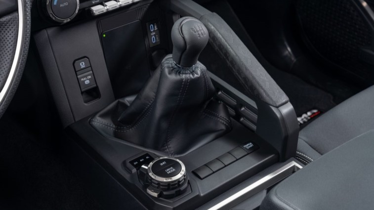 The 2024 Toyota Tacoma's optional manual transmission