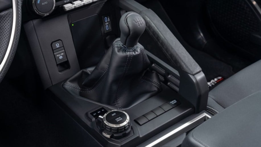 The 2024 Toyota Tacoma's optional manual transmission