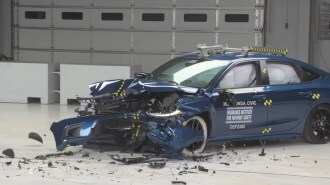 The Insurance Institute for Highway Safety crash tests a 2023 Honda Civic