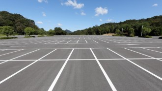 An empty parking lot