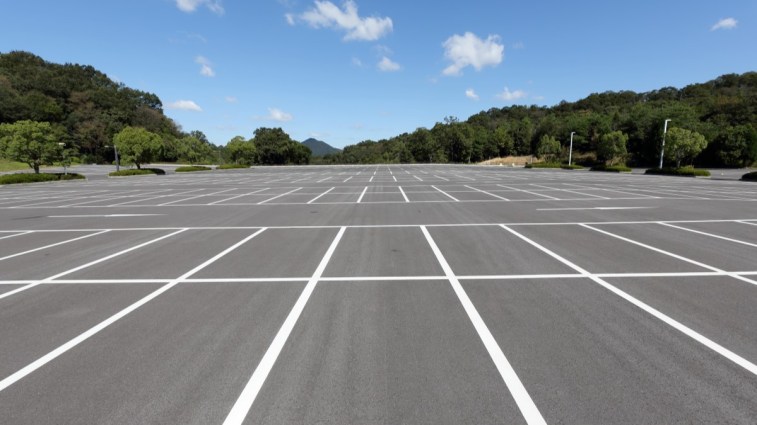 An empty parking lot