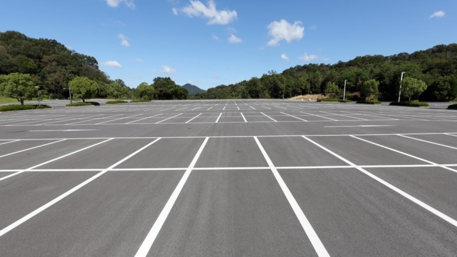 An empty parking lot