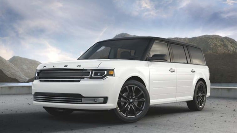 2016 Ford Flex in white.