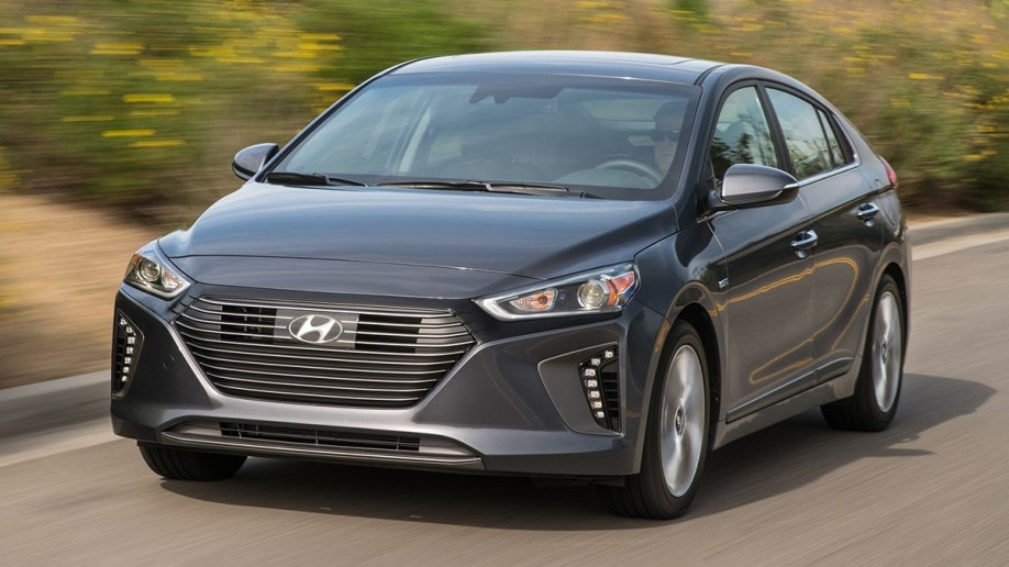 2019 Hyundai Ioniq in charcoal gray.