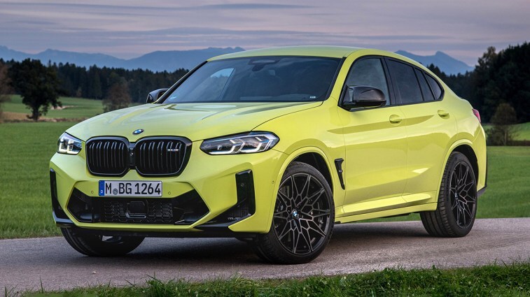 2023 BMW X4 M in yellow.