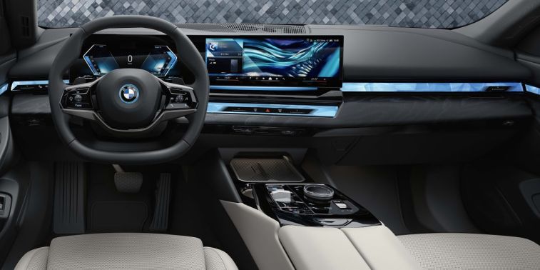 Interior of the 2024 BMW 5 Series luxury sedan