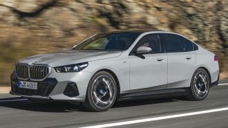 Front view of the 2024 BMW i5 electric luxury sedan