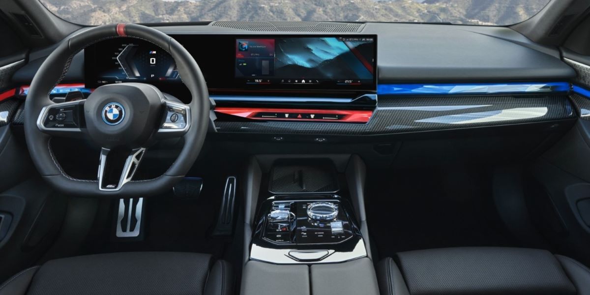 Interior of the 2024 BMW i5 electric luxury sedan