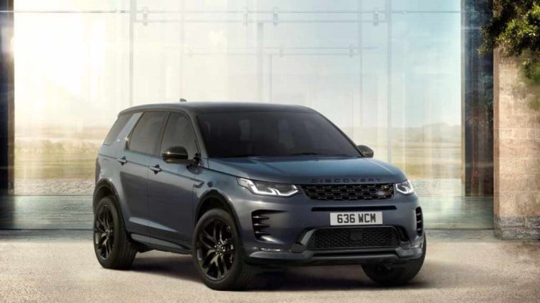 The 2024 Discovery Sport from a front quarter angle