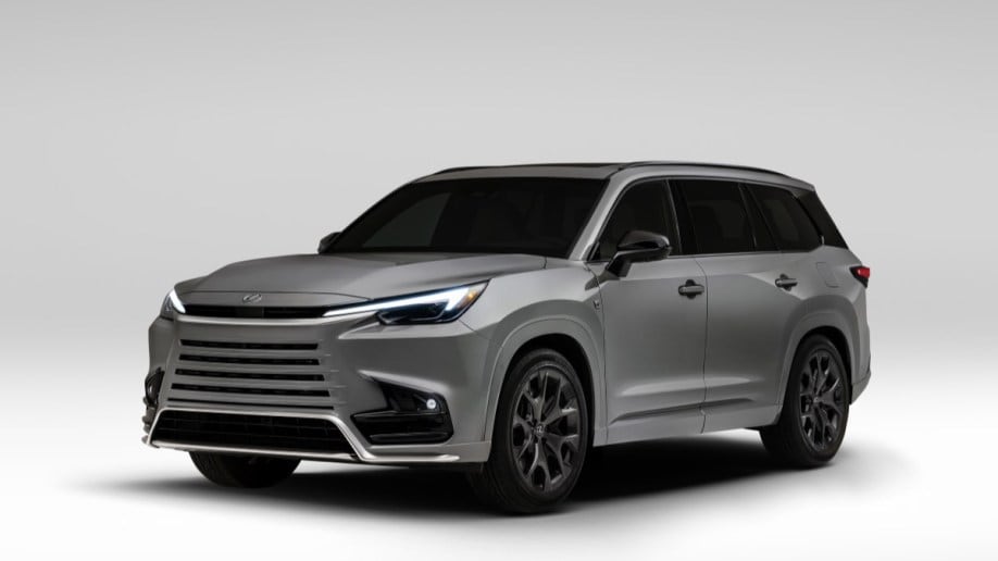 The 2024 Lexus TX seen from a front quarter angle
