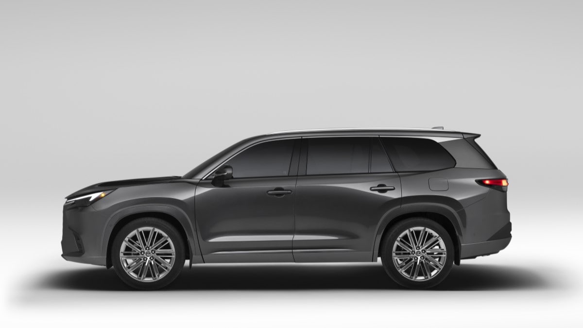 The 2024 Lexus TX seen in profile