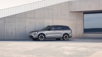 2024 Volvo EX90 in silver.