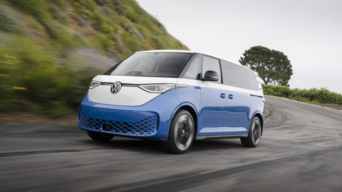 The VW ID.Buzz in front quarter view