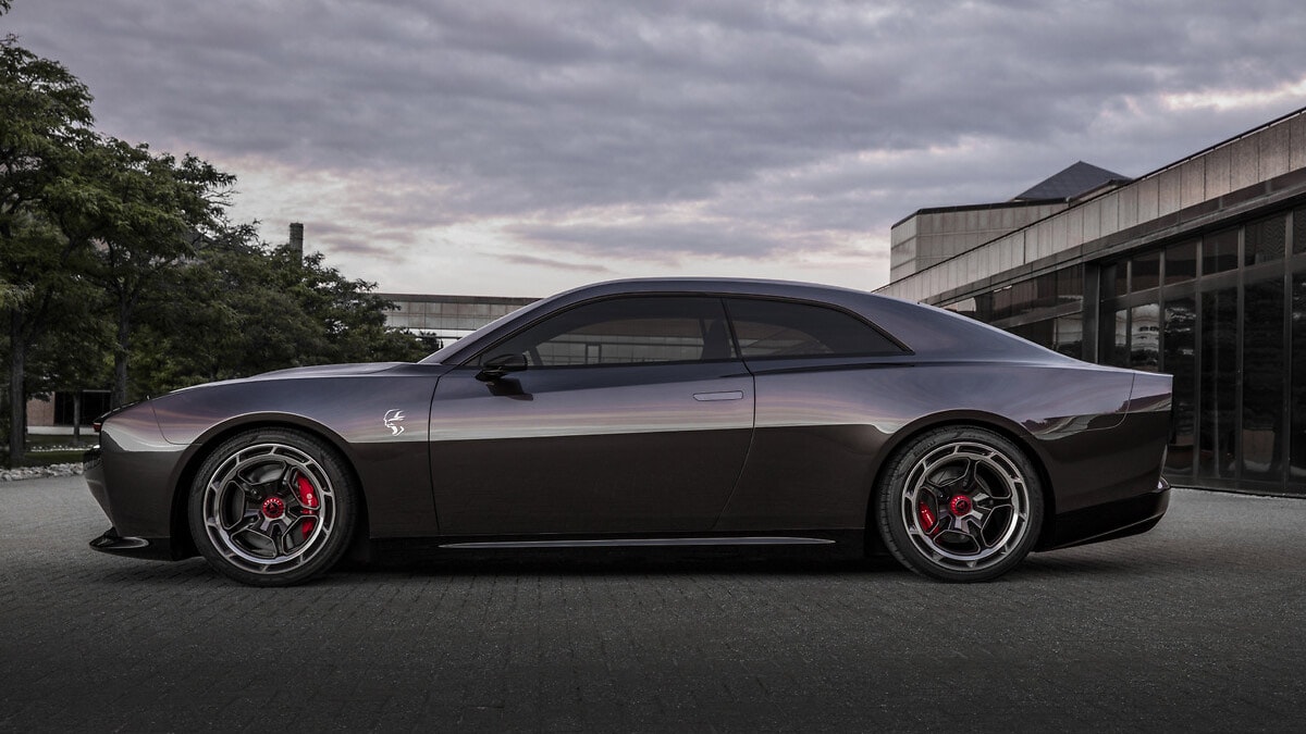 2025 Dodge Charger Daytona SRT in grey.