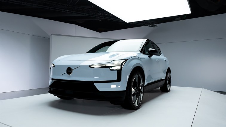 2025 Volvo EX30 in white.