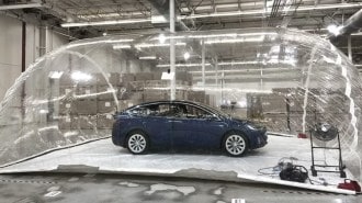 A Tesla Model Y testing its Bioweapon Defense Mode