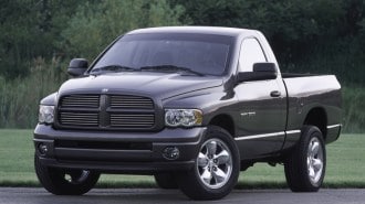 The 2003 Ram 1500 seen from a front quarter angle