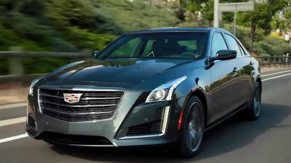 2017 Cadillac CTS in dark grey.