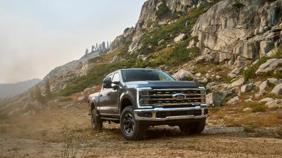 2023 Ford F-250 Super Duty Tremor in a sandy desert.