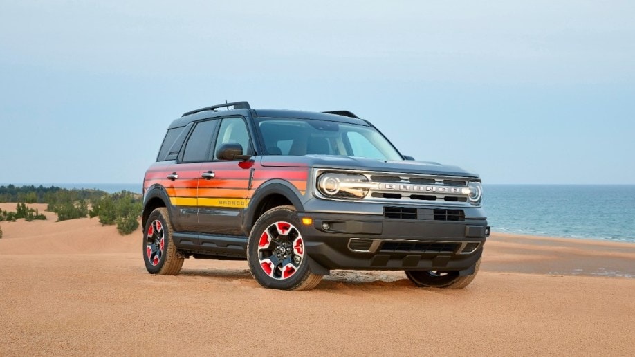 The 2024 Ford Bronco Sport Free Wheeling Edition seen from a front quarter angle