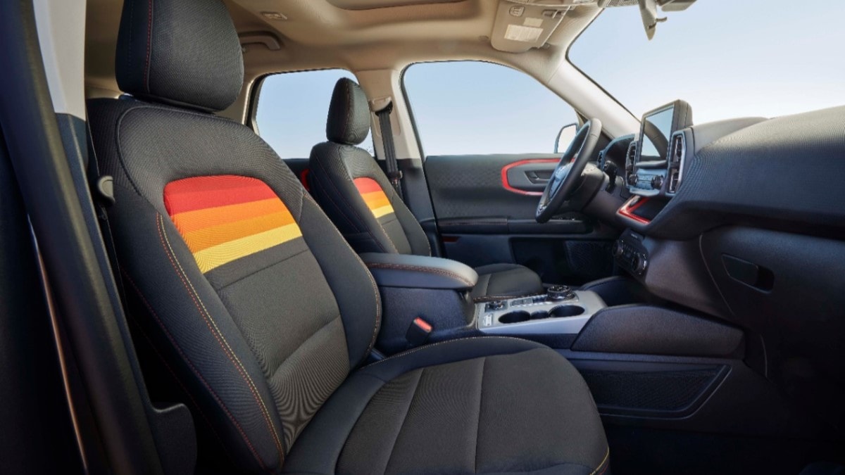 The seats of the 2024 Ford Bronco Sport Free Wheeling Edition