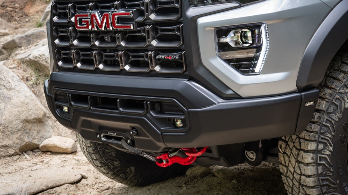 The front bumper of the 2024 GMC Canyon AT4X AEV edition