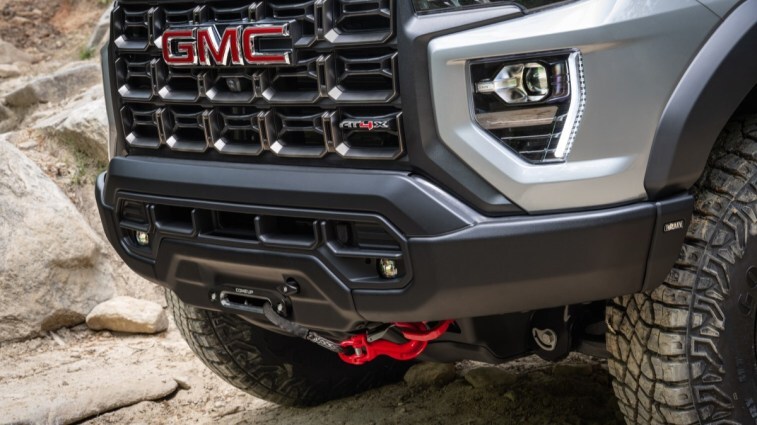 The front bumper of the 2024 GMC Canyon AT4X AEV edition 