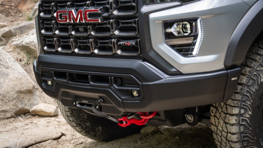 The front bumper of the 2024 GMC Canyon AT4X AEV edition 