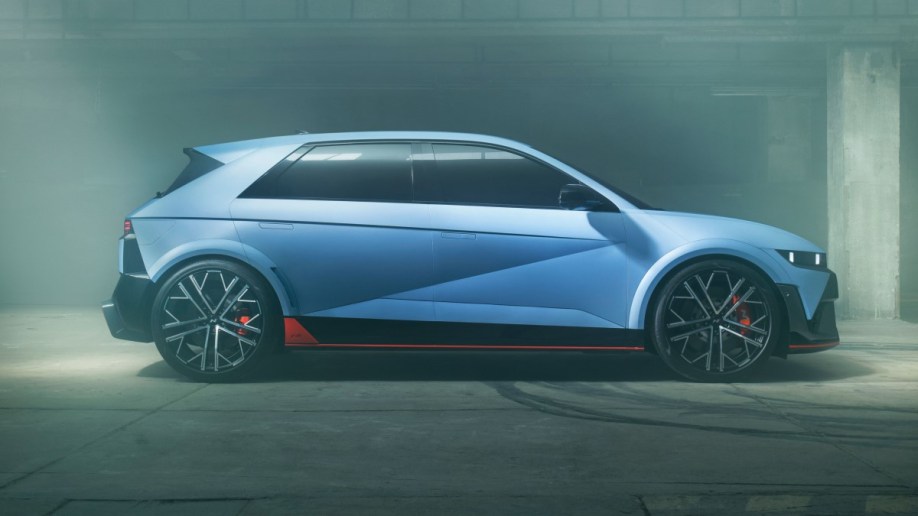 The 2024 Hyundai Ioniq 5 N seen in profile