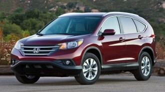 2014 Honda CR-V in maroon.
