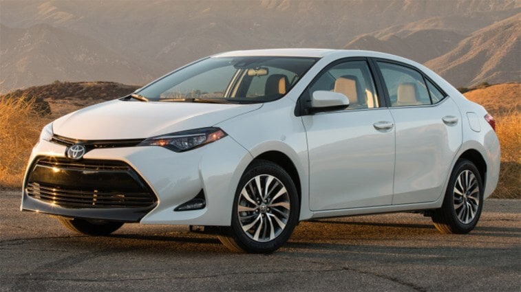 2017 Toyota Corolla in white.