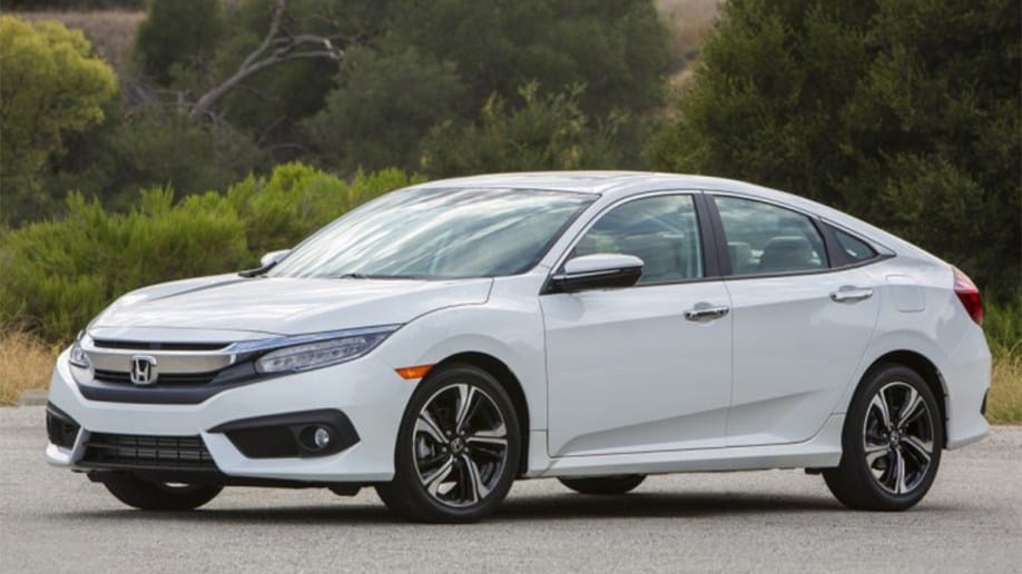 2018 Honda Civic in white.