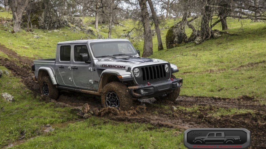 The 2023 Jeep Gladiator Rubicon FarOut Edition seen from a front quarter angle