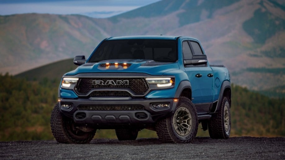 The 2024 Ram 1500 TRX 6.2L Supercharged V8 Final Edition seen from a front quarter angle