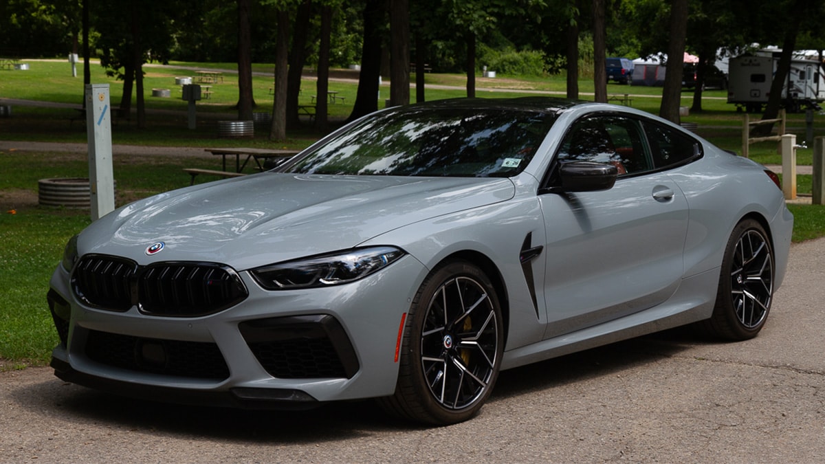 2023 BMW M8 Competition Coupe front 3/4 left