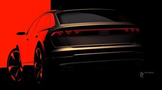 A teaser sketch of the 2024 Audi Q8